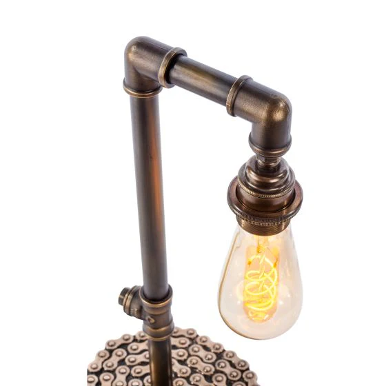 LOXLEY table lamp in bronze with cage - Image 4