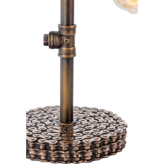 LOXLEY table lamp in bronze with cage - Image 6