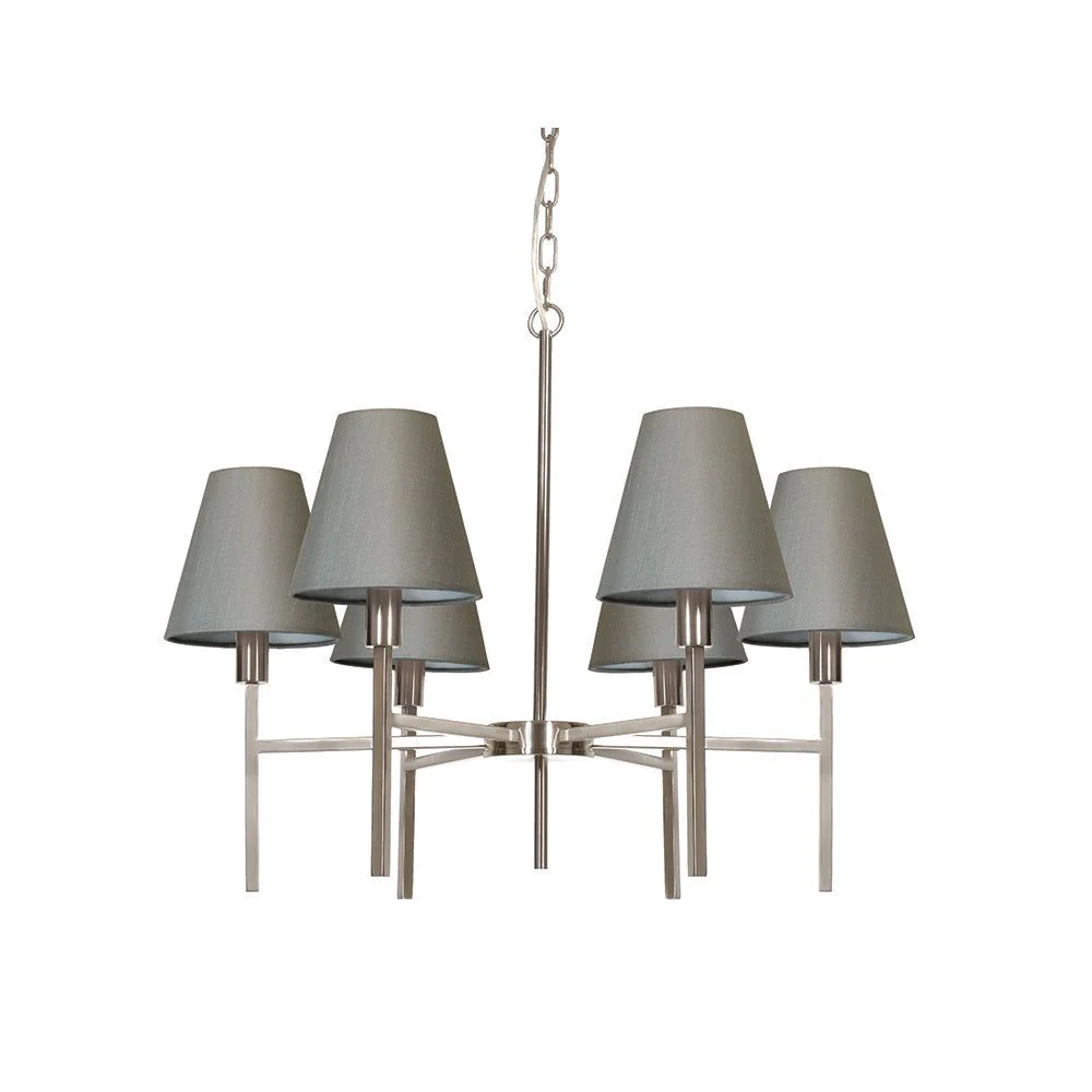 Lucerne 4/6L Centre Ceiling Light – Brushed Nickel Finish - Image 3