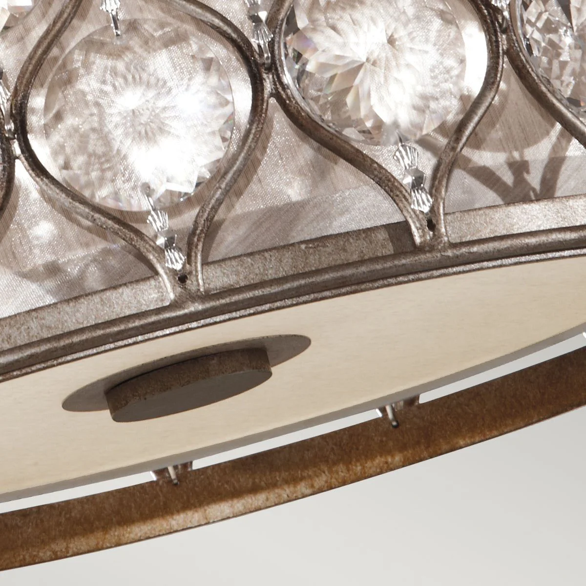Lucia 2Lt Flush Light - Burnished Silver Finish - Image 4