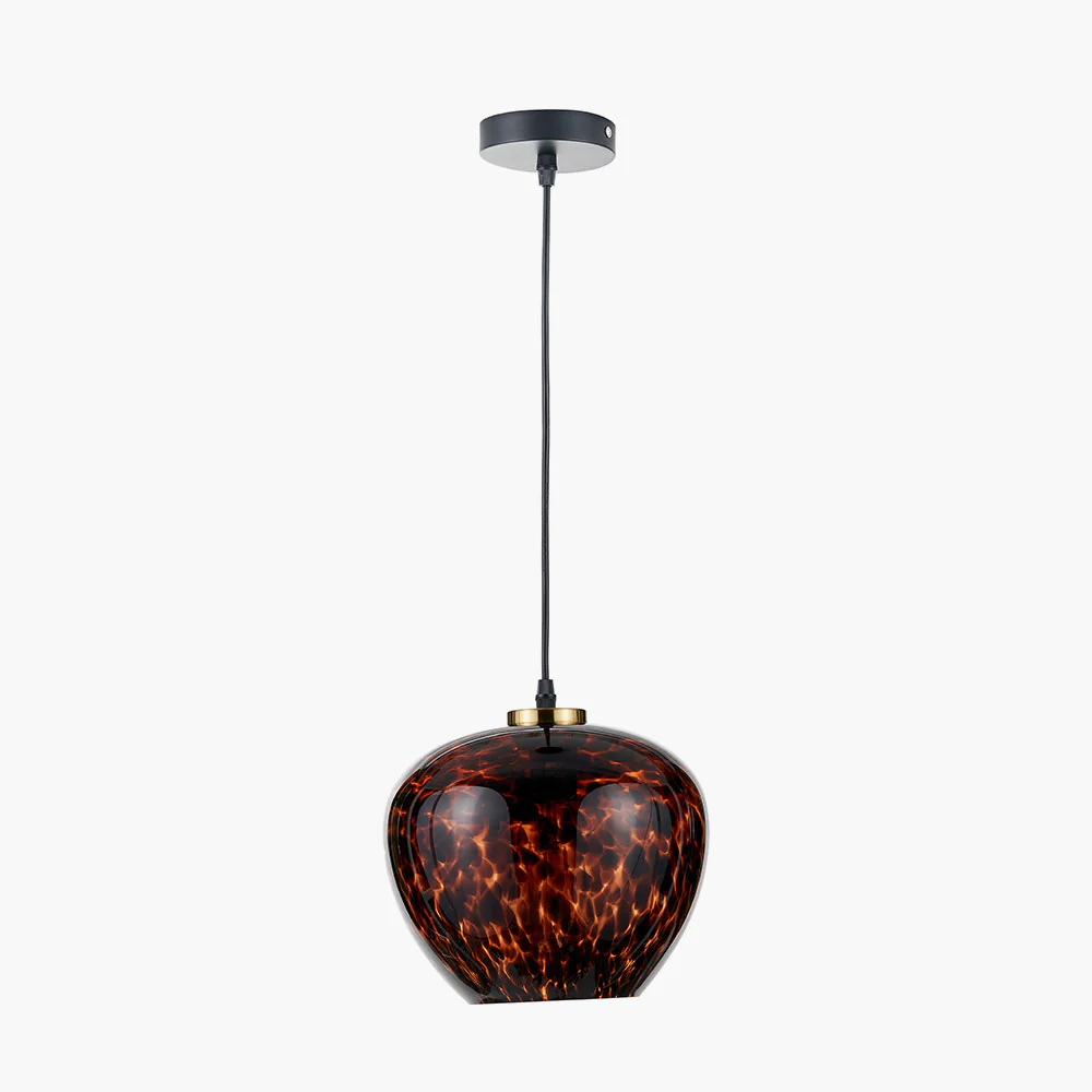 Lucien Tortoiseshell Glass Pendant - Small/Large - Image 2