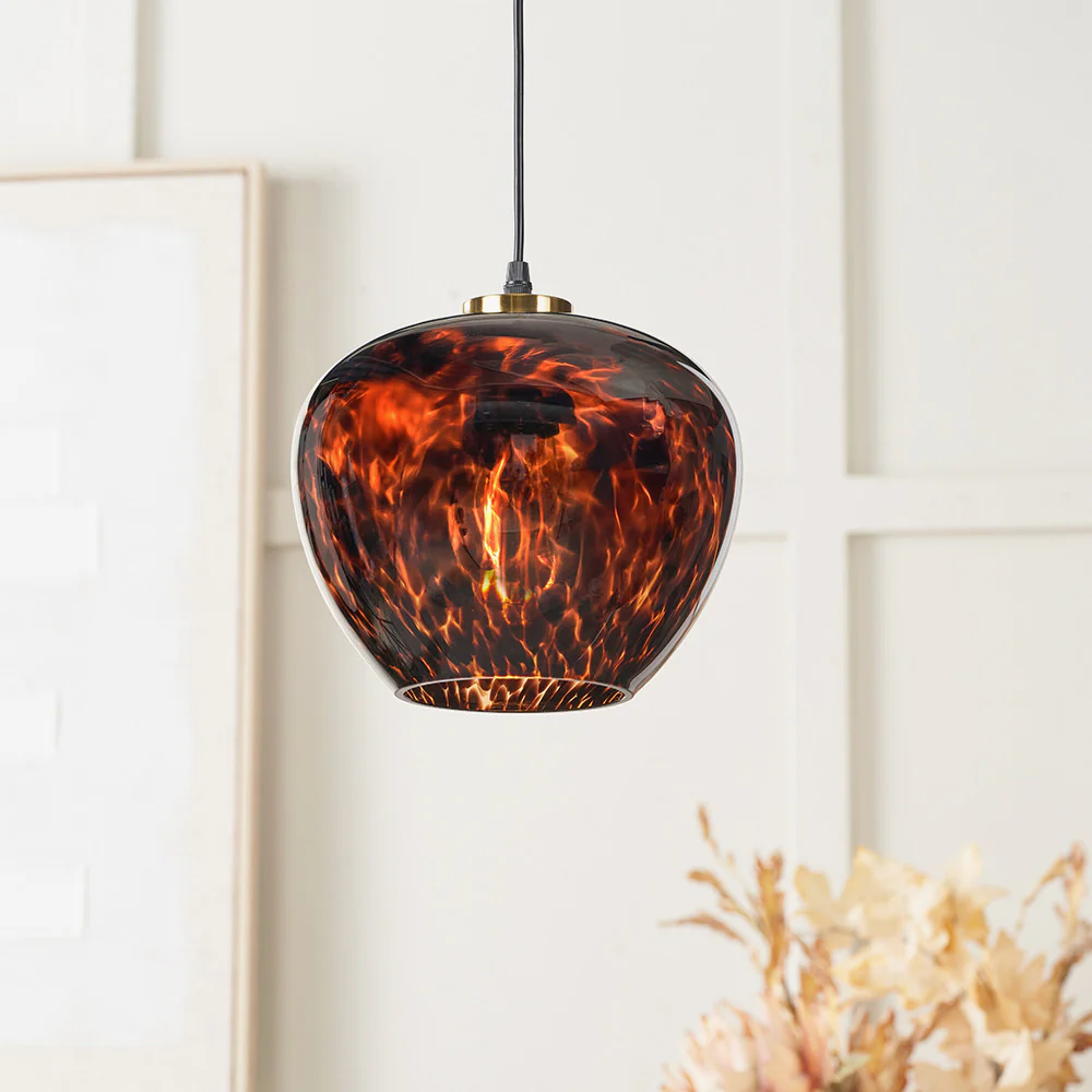 Lucien Tortoiseshell Glass Pendant - Small/Large - Image 3