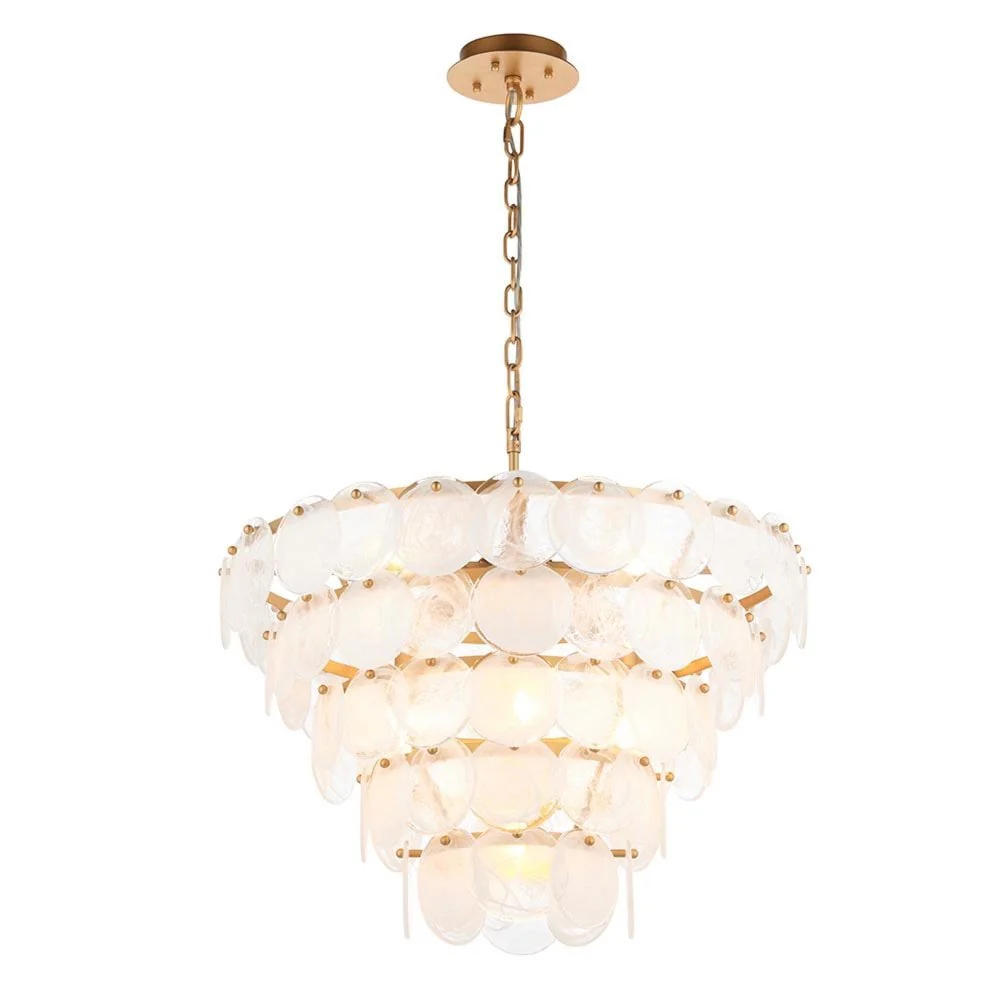 Lucinda 9Lt Centre Ceiling Light - Antique Silver/ Antique Gold - Image 11