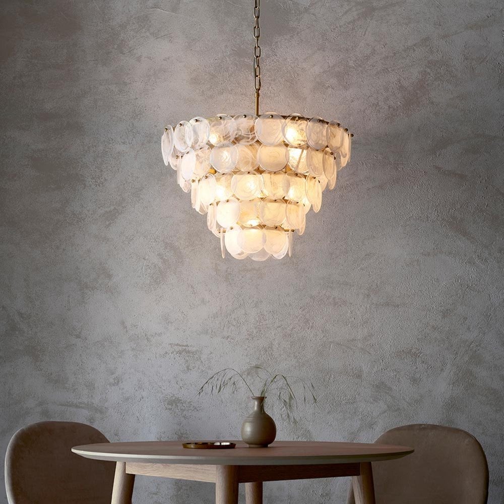 Lucinda 9Lt Centre Ceiling Light - Antique Silver/ Antique Gold - Image 13