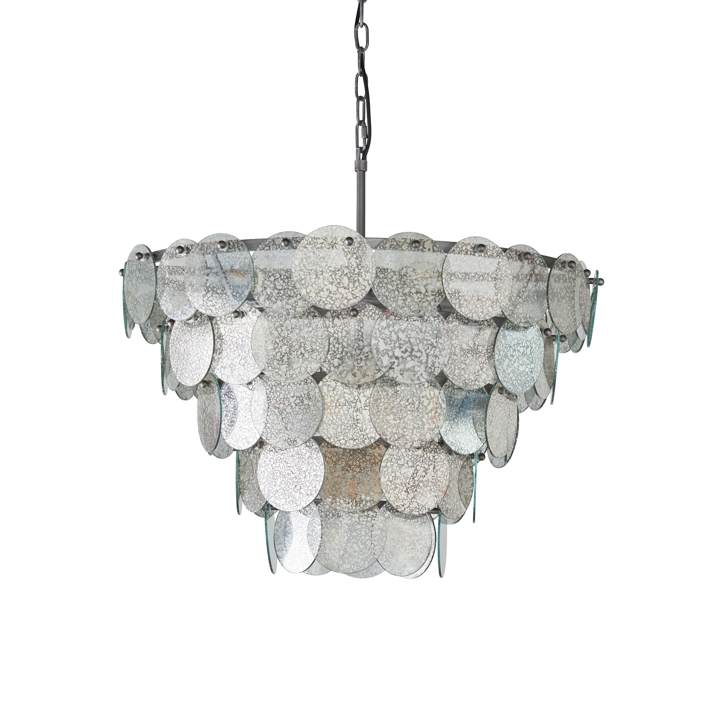 Lucinda 9Lt Centre Ceiling Light - Antique Silver/ Antique Gold - Image 4
