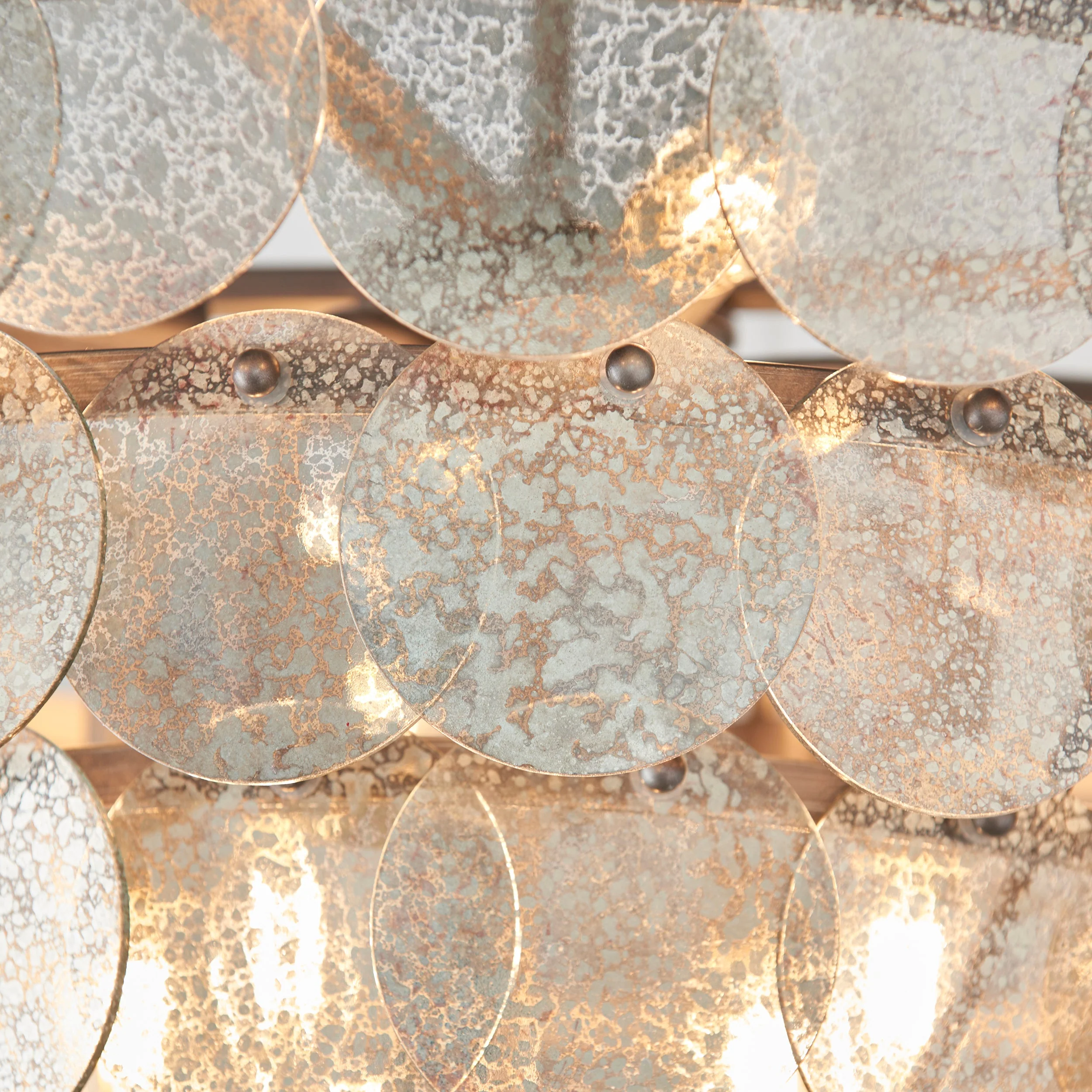 Lucinda 9Lt Centre Ceiling Light - Antique Silver/ Antique Gold - Image 5