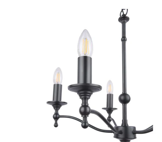 Ludchurch 5 Light Armed Pendant Black/ Matt Antique Brass Fitting Only - Image 2