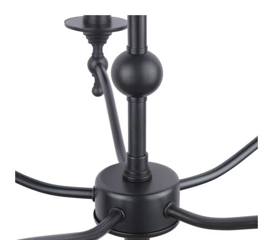 Ludchurch 5 Light Armed Pendant Black/ Matt Antique Brass Fitting Only - Image 3