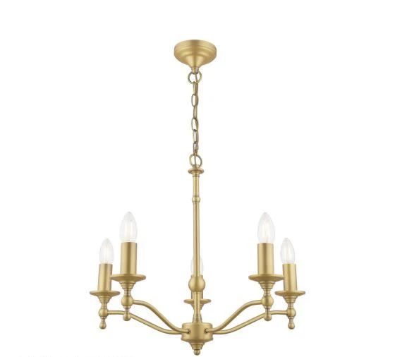 Ludchurch 5 Light Armed Pendant Black/ Matt Antique Brass Fitting Only - Image 4
