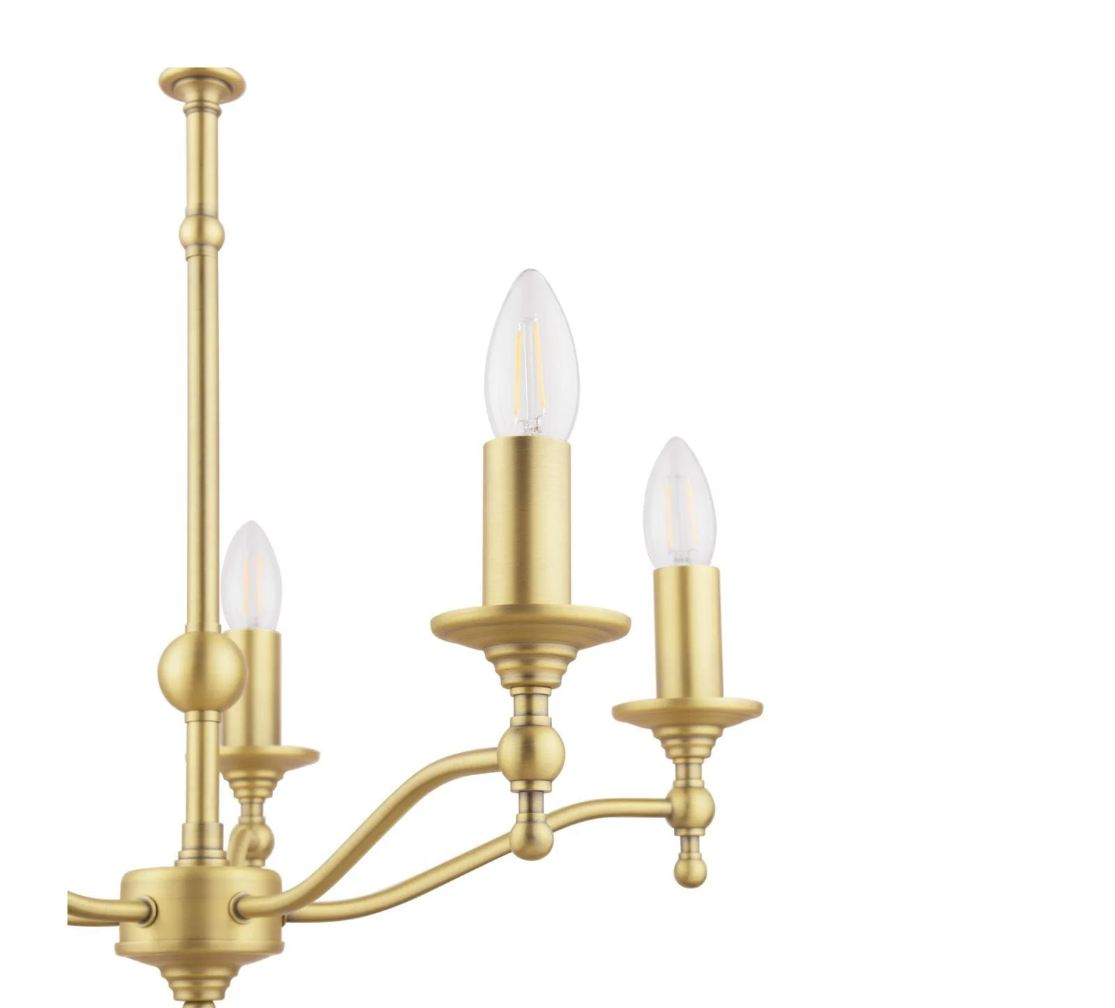 Ludchurch 5 Light Armed Pendant Black/ Matt Antique Brass Fitting Only - Image 8