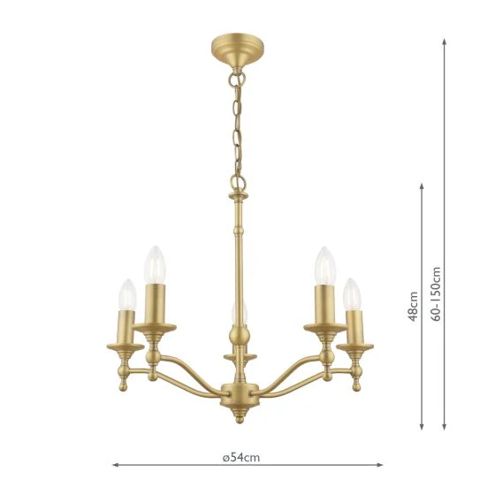 Ludchurch 5 Light Armed Pendant Black/ Matt Antique Brass Fitting Only - Image 9