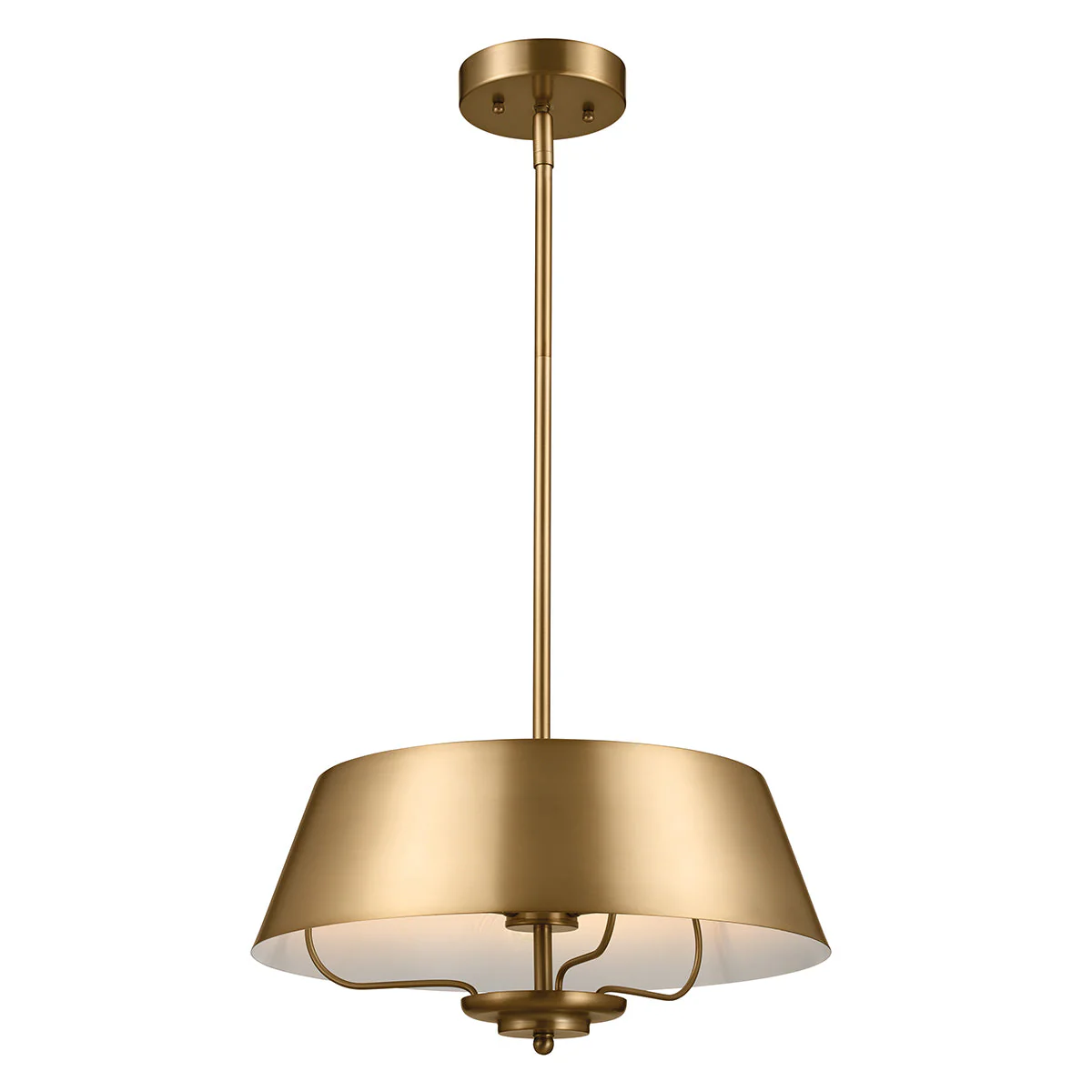 Luella 3/4Lt Duo-Mount Pendant - Black & Brass/Brushed Natural Brass - Image 2