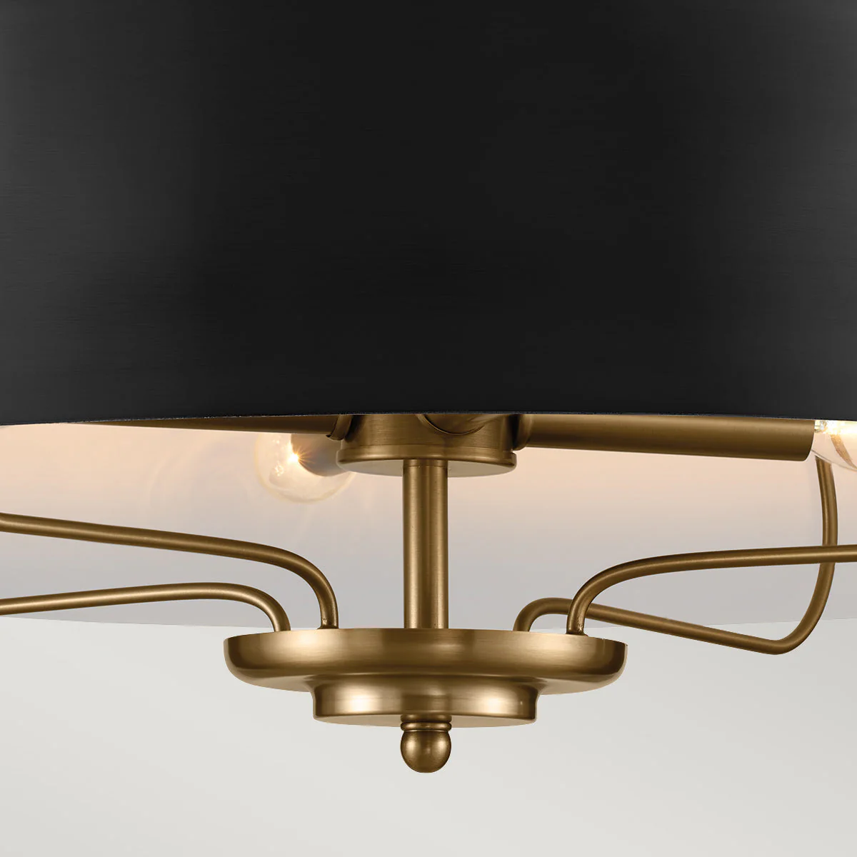 Luella 3/4Lt Duo-Mount Pendant - Black & Brass/Brushed Natural Brass - Image 21