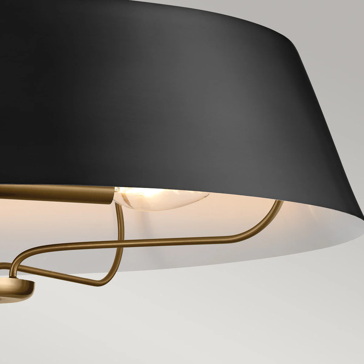 Luella 3/4Lt Duo-Mount Pendant - Black & Brass/Brushed Natural Brass - Image 22