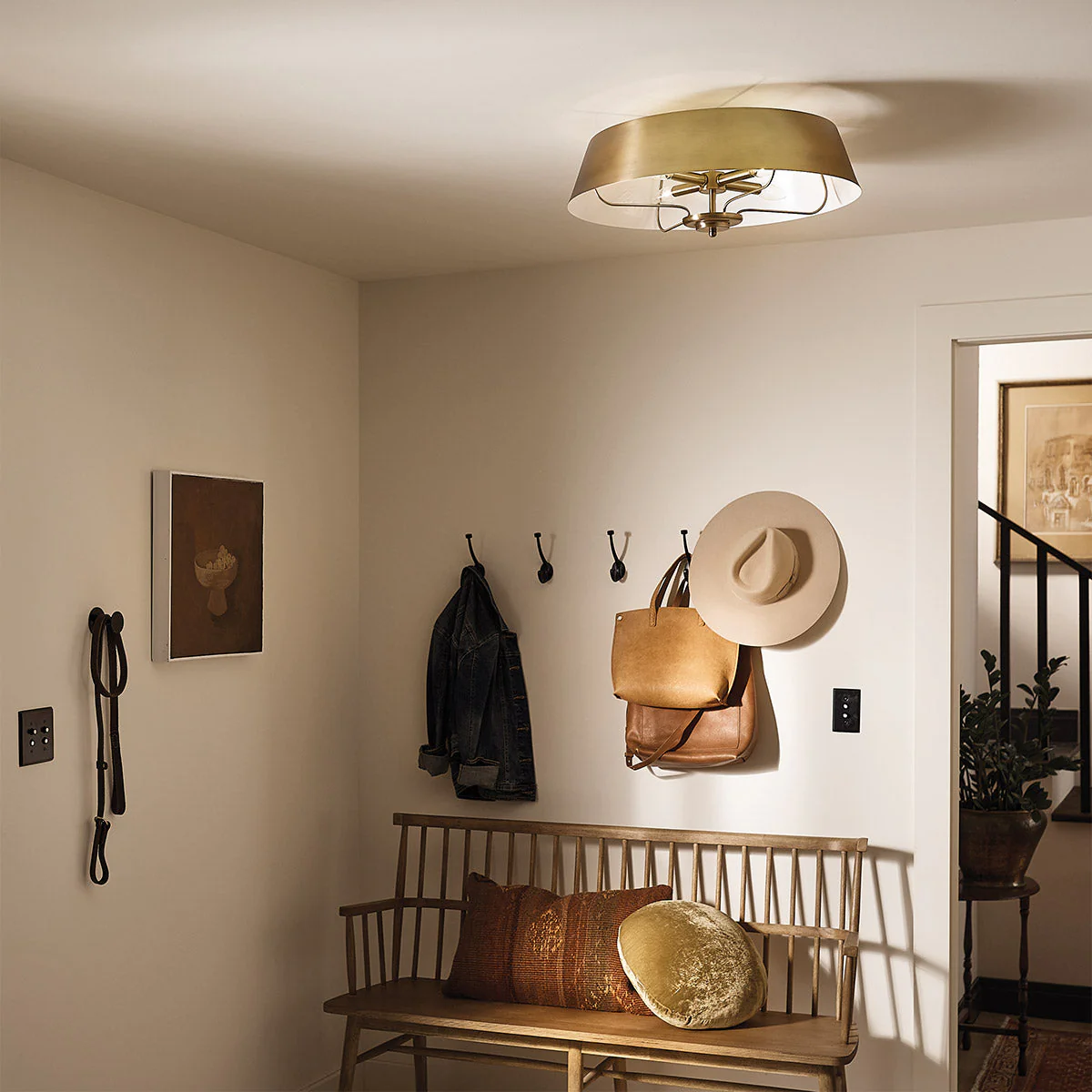 Luella 3/4Lt Duo-Mount Pendant - Black & Brass/Brushed Natural Brass - Image 31