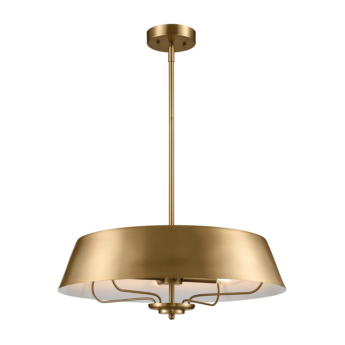 Luella 3/4Lt Duo-Mount Pendant - Black & Brass/Brushed Natural Brass - Image 4