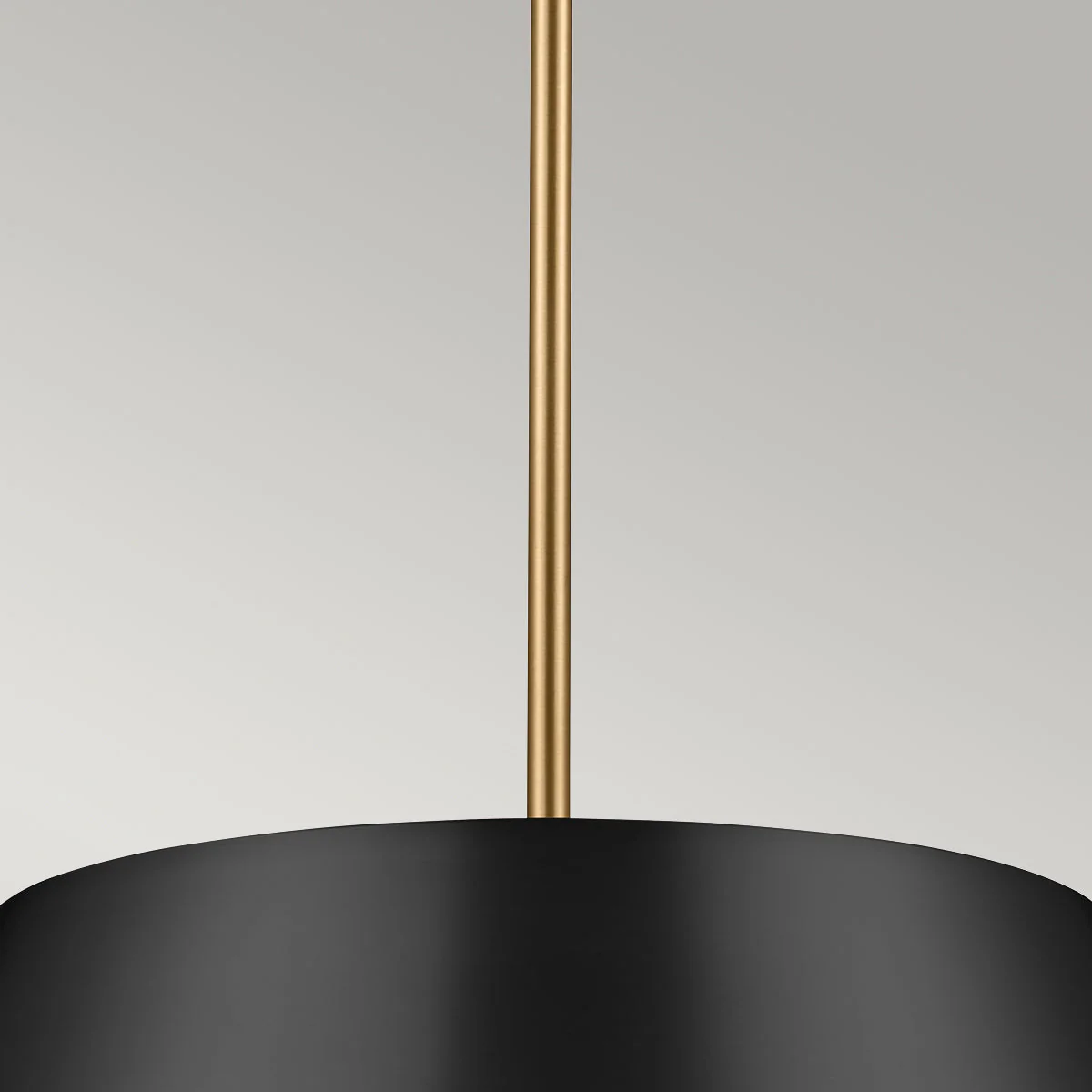 Luella 3/4Lt Duo-Mount Pendant - Black & Brass/Brushed Natural Brass - Image 6