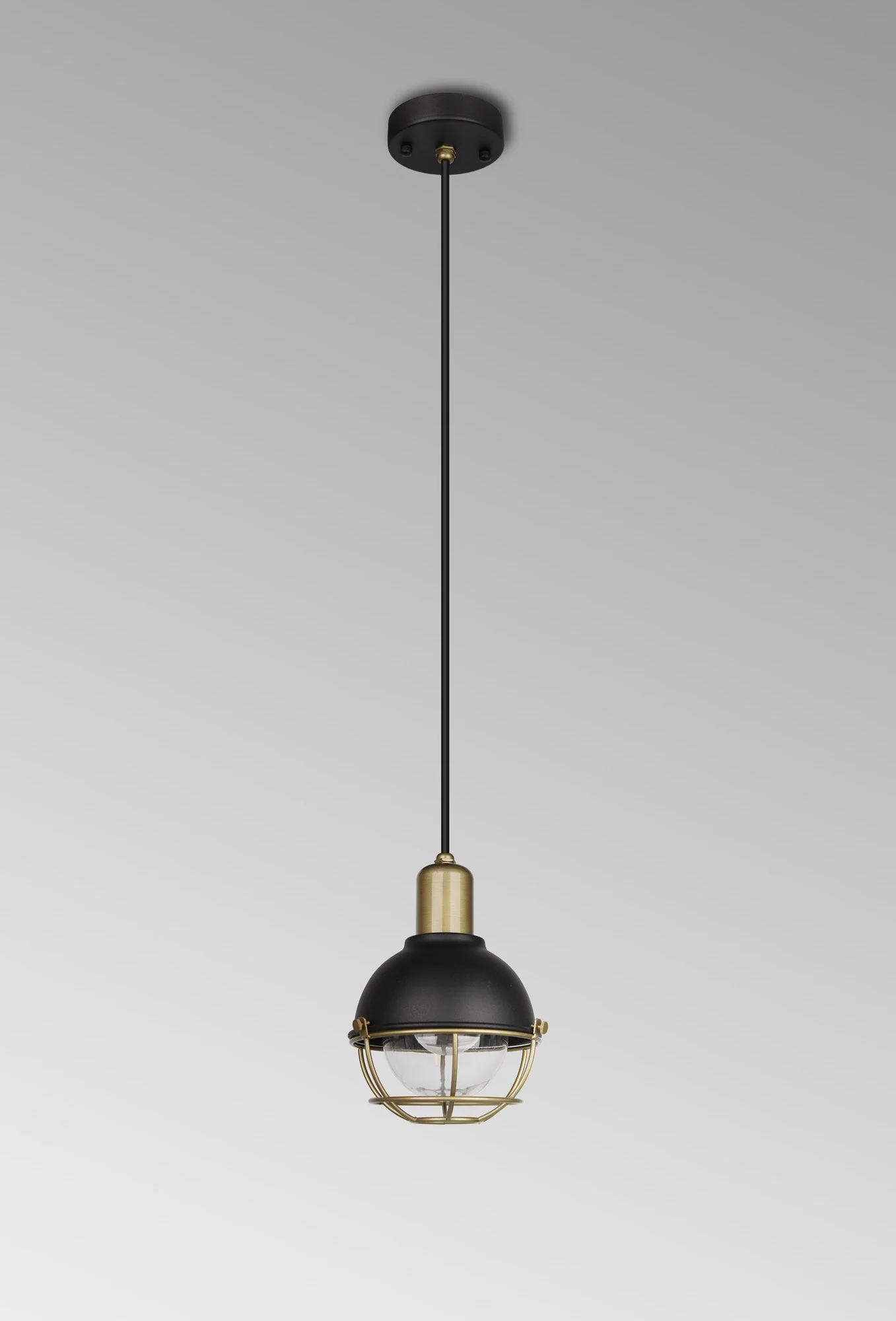 Lugo Outdoor Pendant IP65 - Sand Black & Antique Brass Finish - Image 3