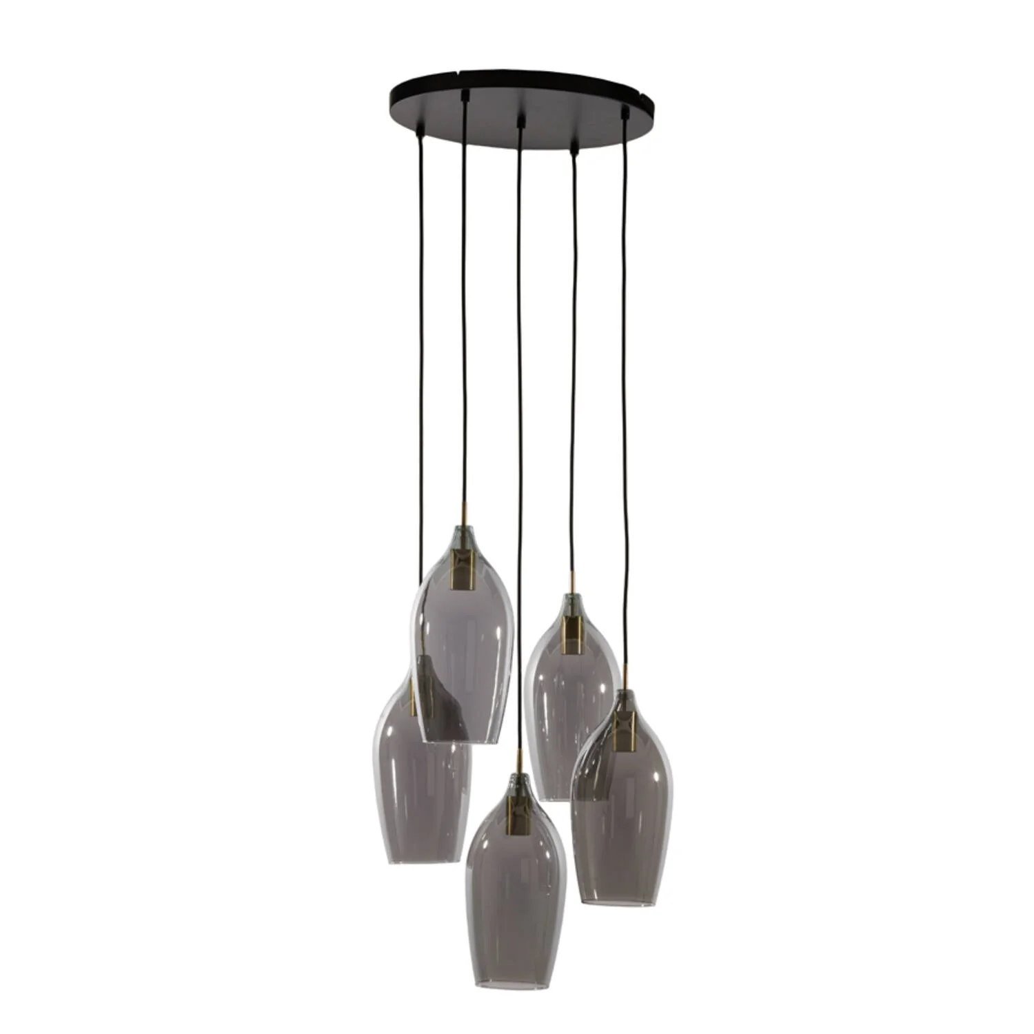 Lukaro 3/5Lt Cluster Light - Antique Bronze & Smoked Glass - Image 4