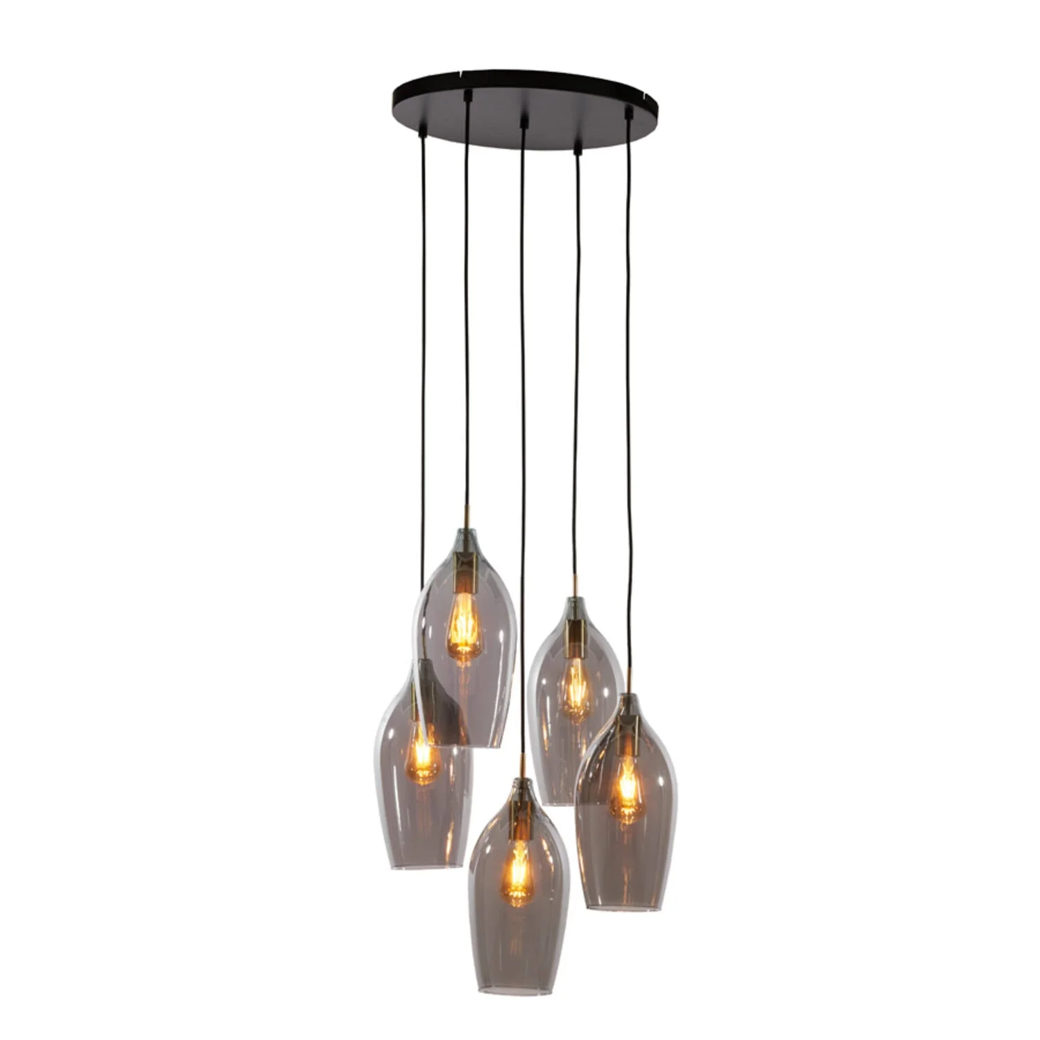Lukaro 3/5Lt Cluster Light - Antique Bronze & Smoked Glass - Image 7