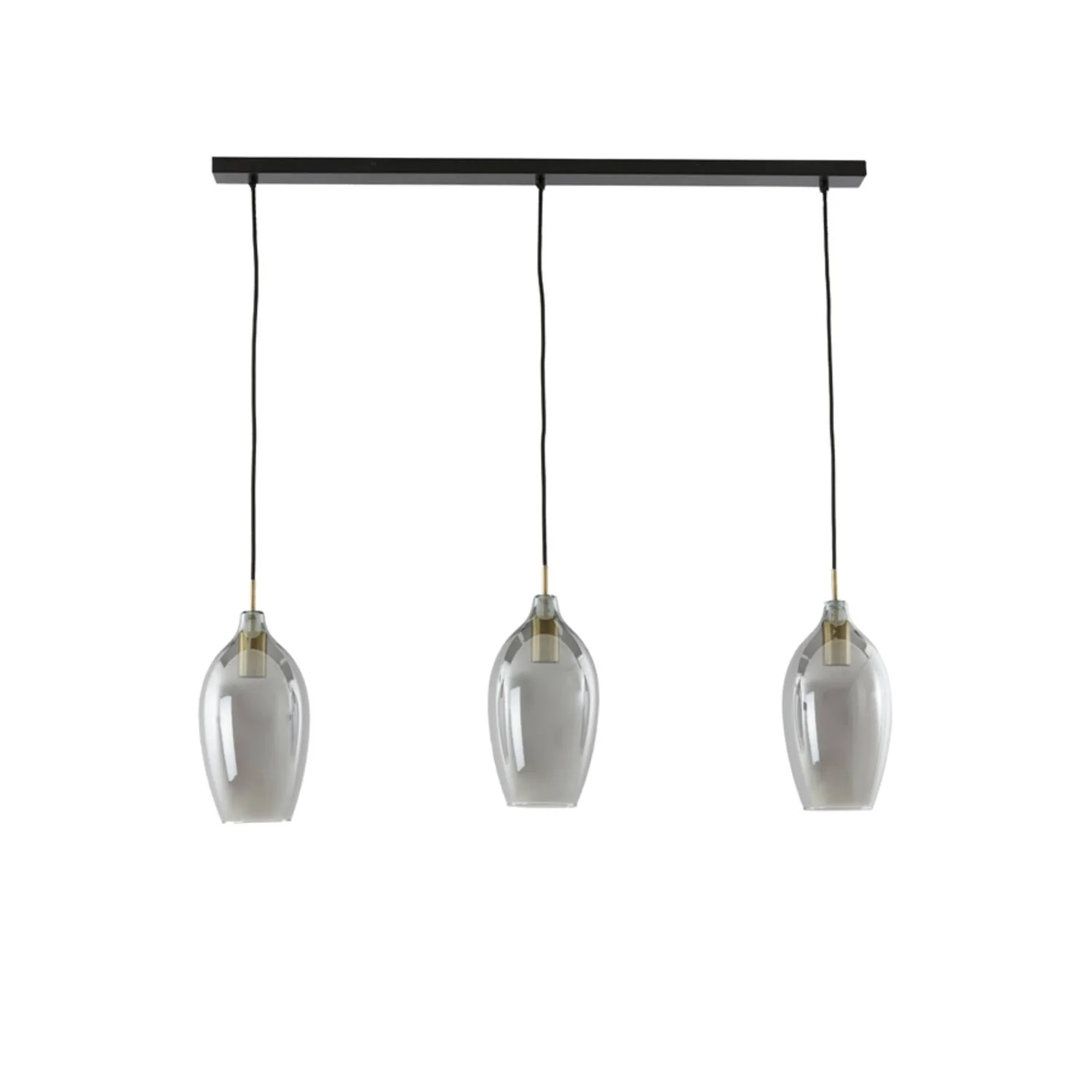 Lukaro 3Lt Linear Pendant - Antique Bronze & Smoked Glass - Image 2