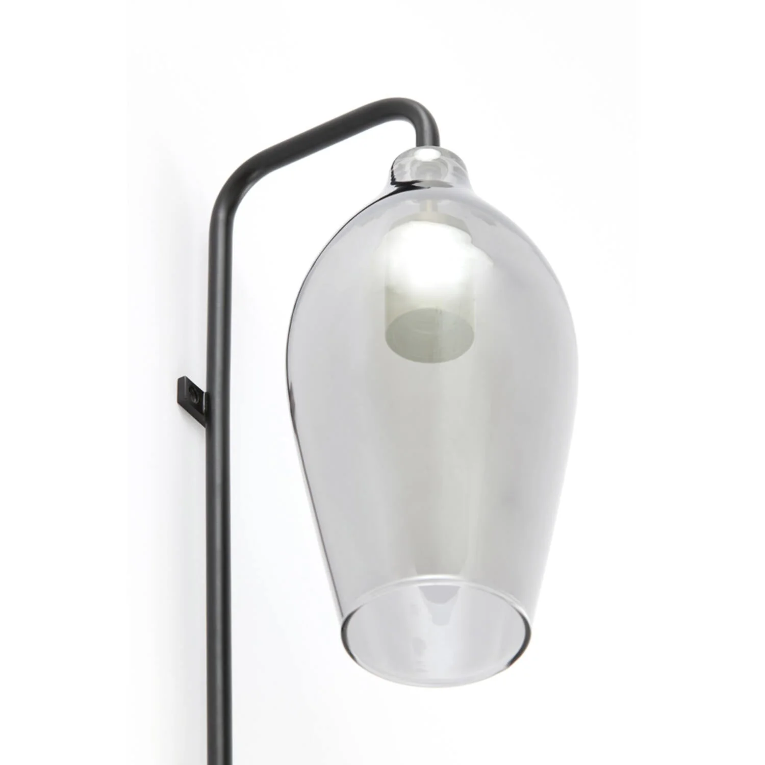Lukaro Wall Lamp 28x20x65 Cm Glass Smoked+Matt Black E27 - Image 4