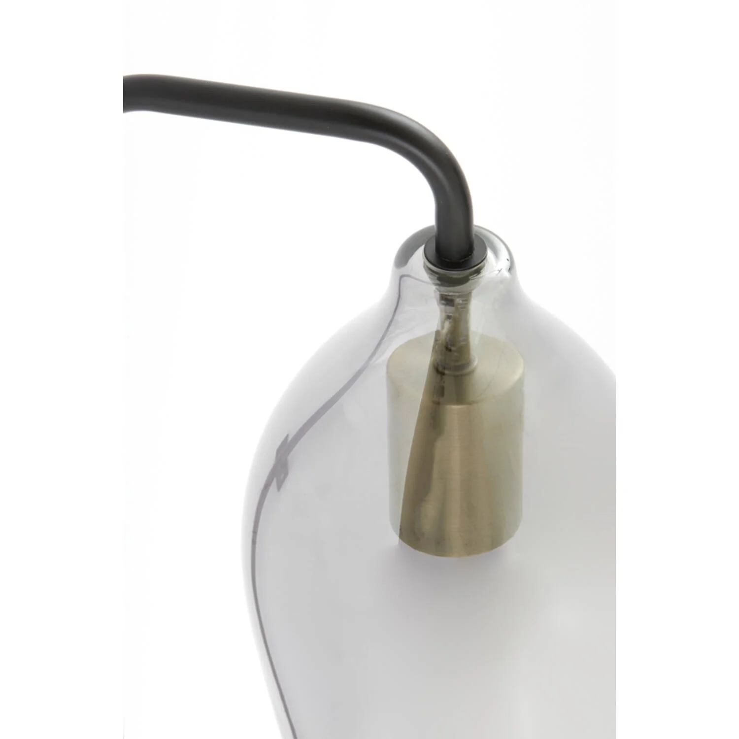 Lukaro Wall Lamp 28x20x65 Cm Glass Smoked+Matt Black E27 - Image 5