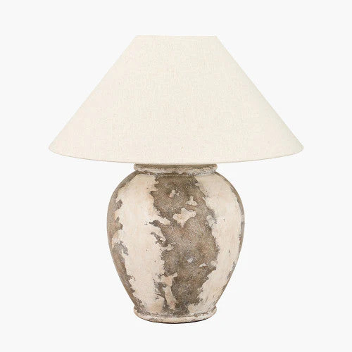 Lulia Table Lamp Base- Antique Finish Stoneware Urn - Image 7