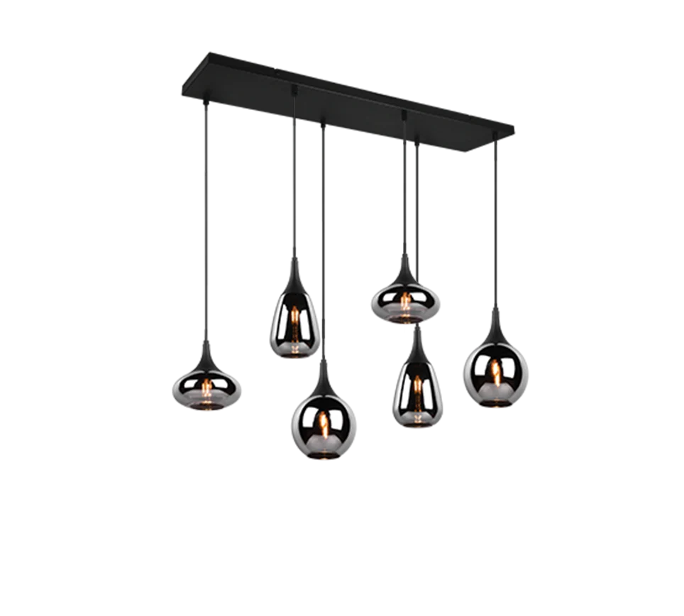 Lumina 6/8Lt Linear Pendant - Amber/Black - Image 2