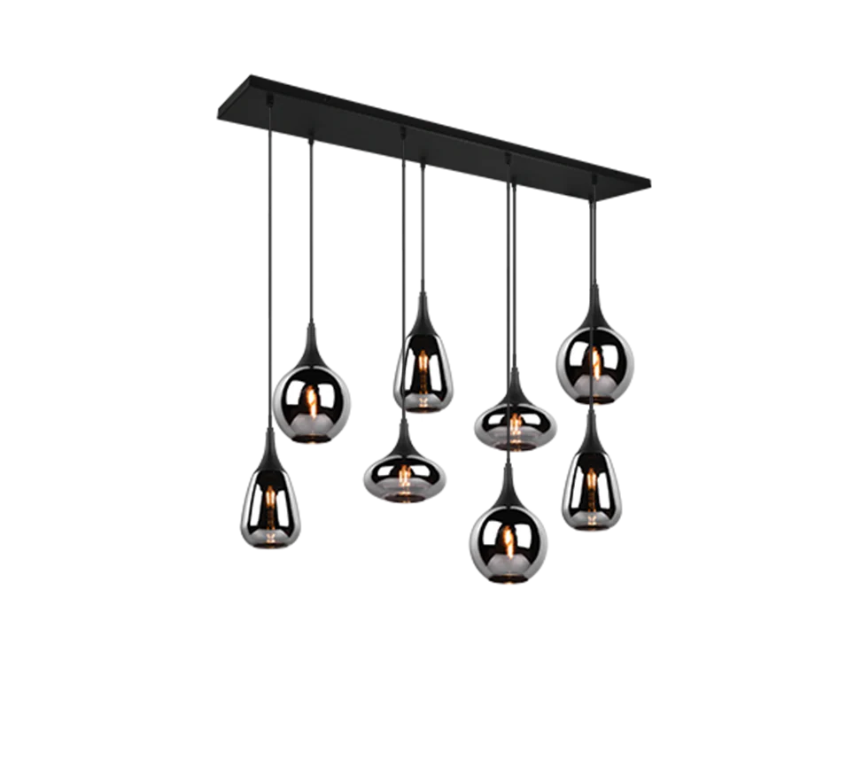 Lumina 6/8Lt Linear Pendant - Amber/Black - Image 4