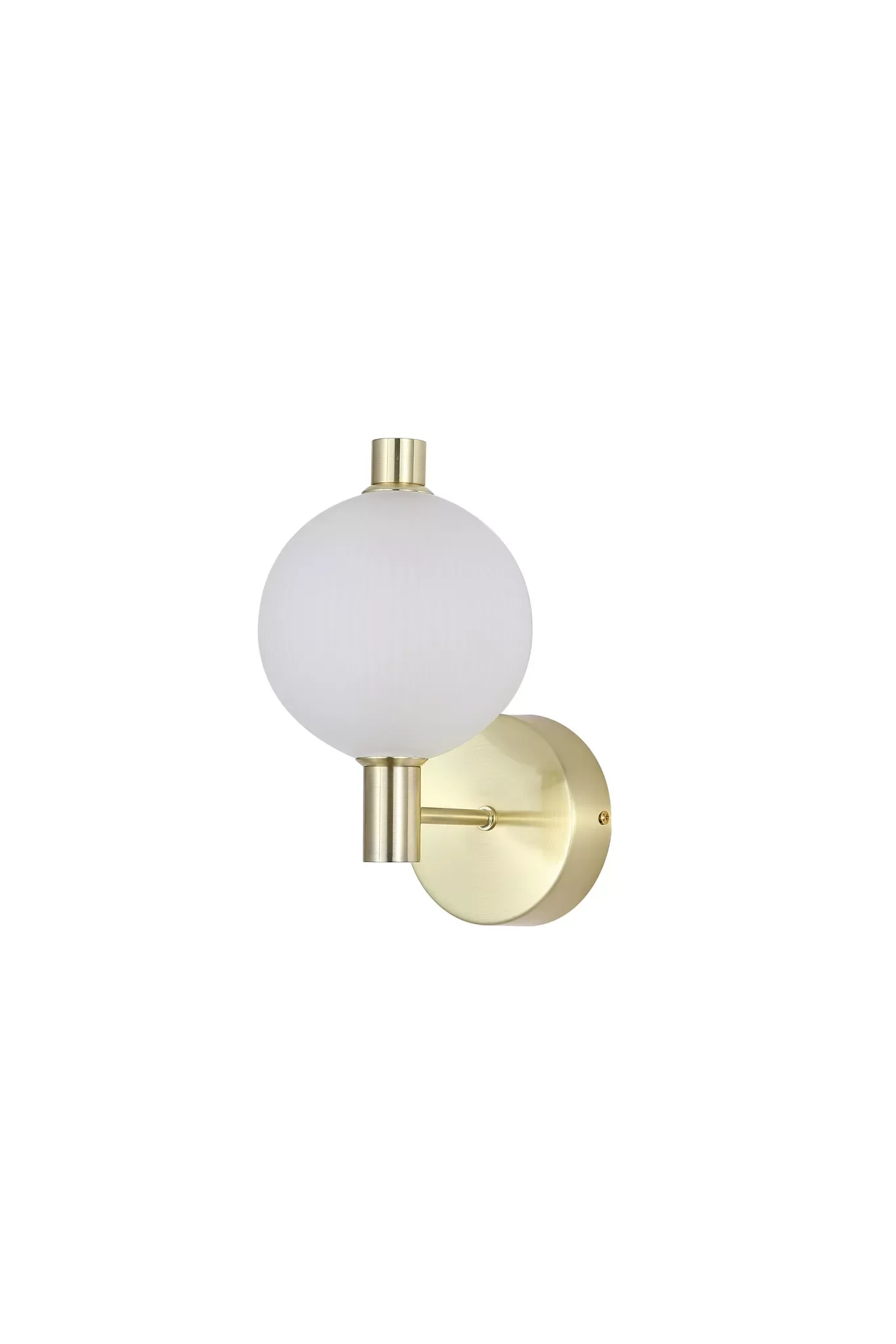 Luminique LED Wall Light- Satin Brass with Glass - Image 4