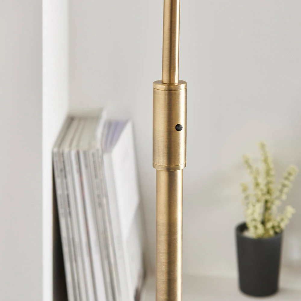 Lumora Floor Lamp - White Grey Base/Black Base E27 - Image 14