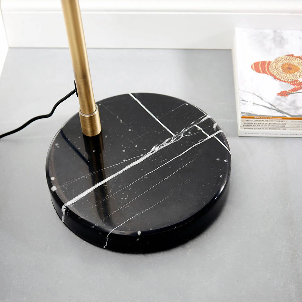 Lumora Floor Lamp - White Grey Base/Black Base E27 - Image 16