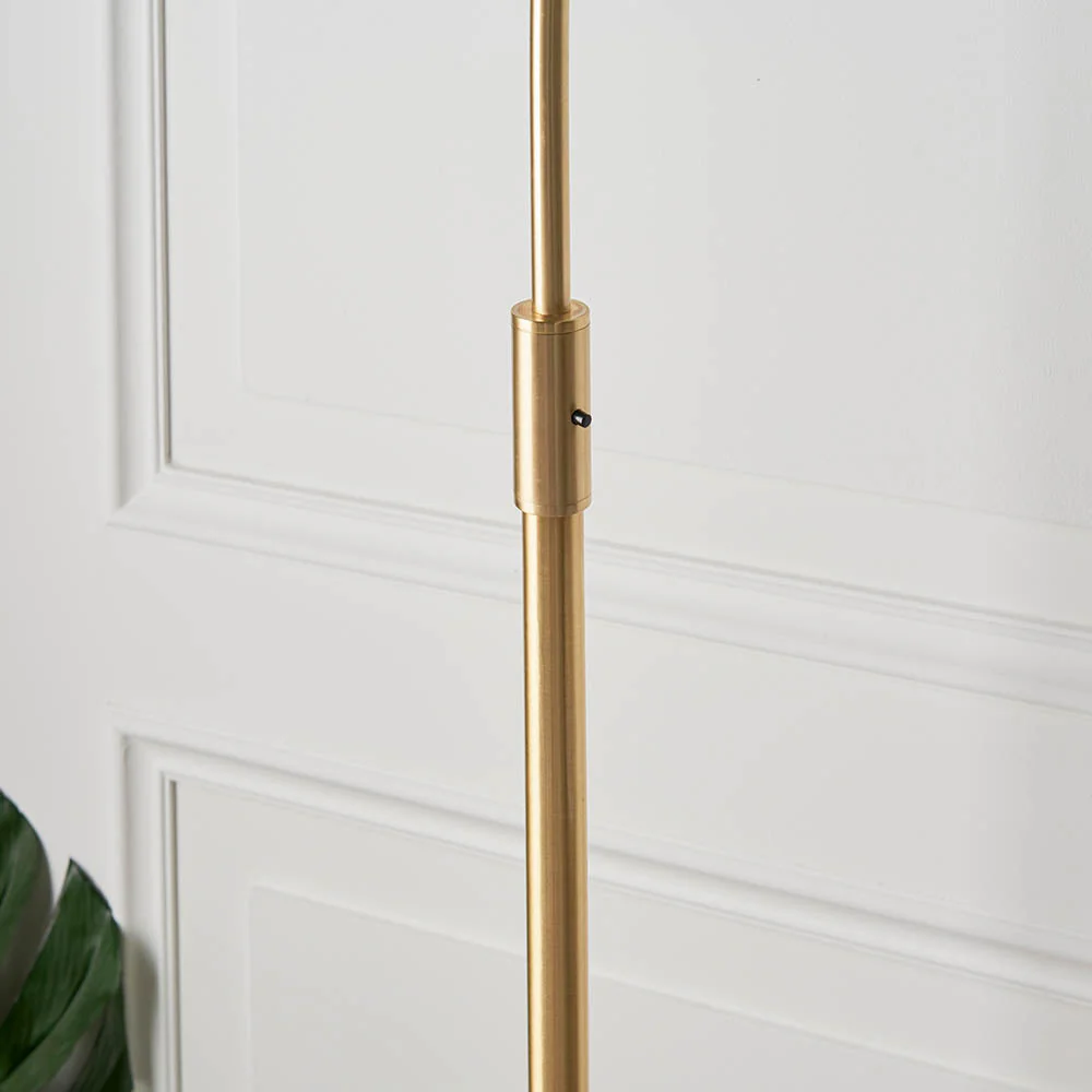 Lumora Floor Lamp - White Grey Base/Black Base E27 - Image 6