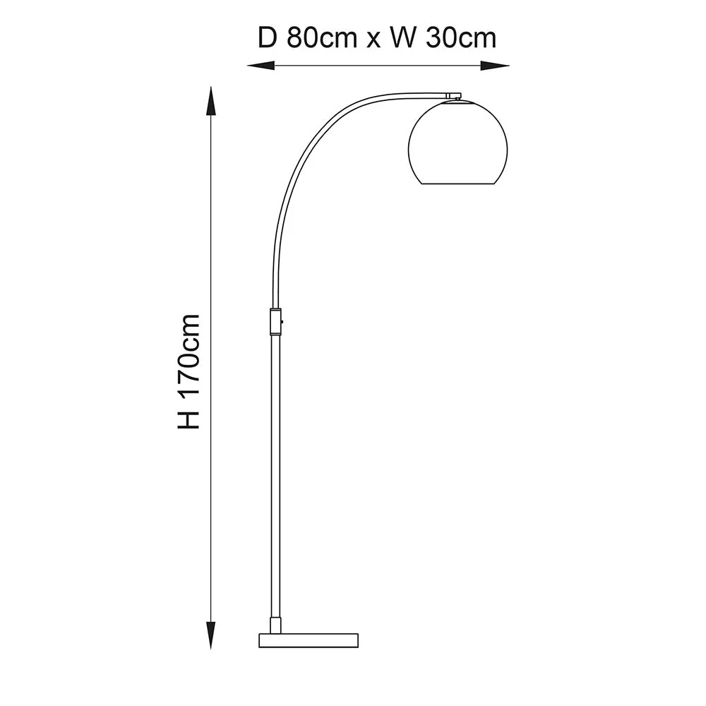 Lumora Floor Lamp - White Grey Base/Black Base E27 - Image 9
