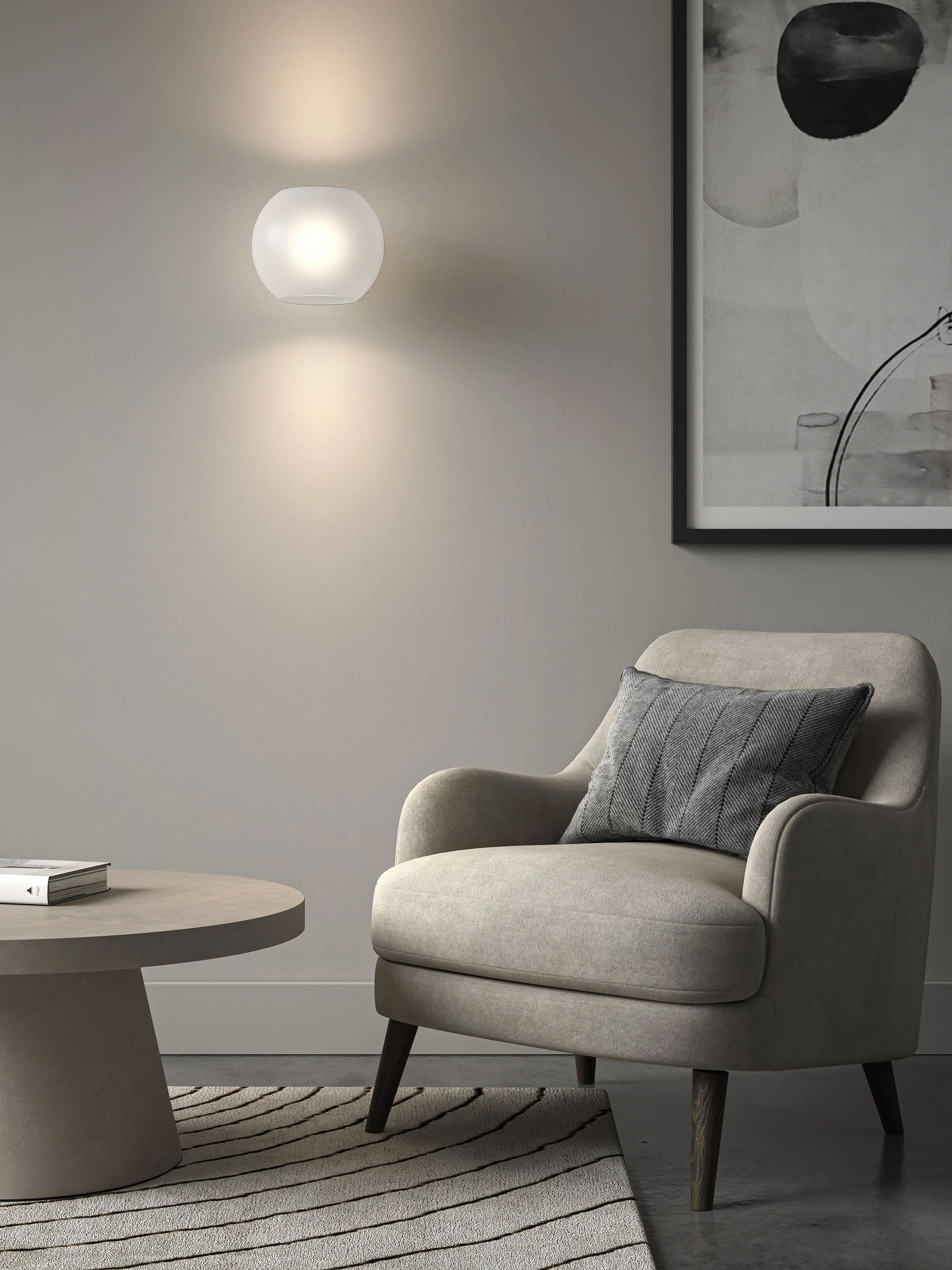 Luna Indoor Wall Light in Various Finishes E27 IP20 - Image 3