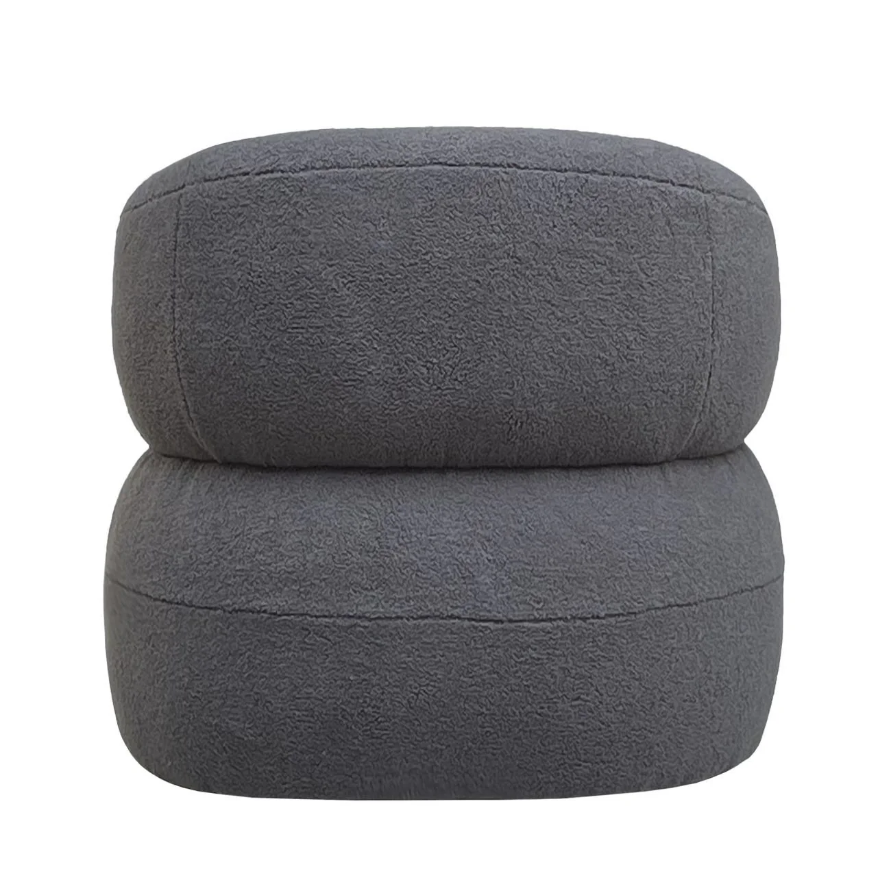 Luna Occasional Chair in Boucle Grey/Hunter Green/Boucle Ivory - Image 4