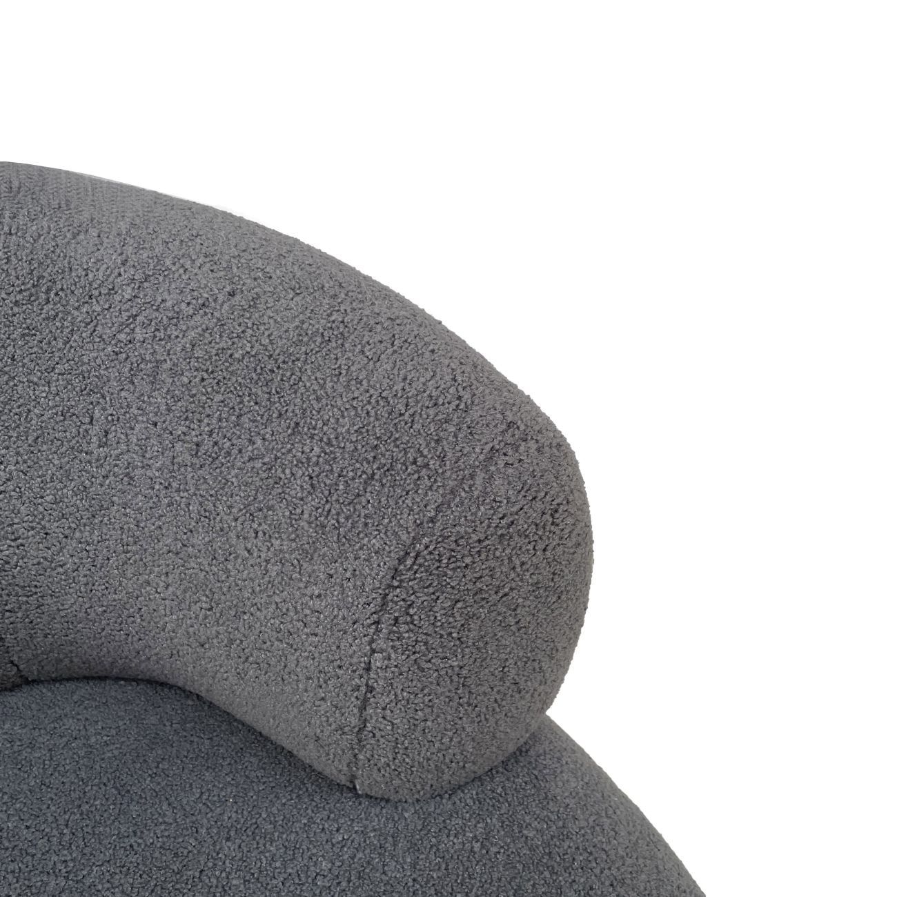 Luna Occasional Chair in Boucle Grey/Hunter Green/Boucle Ivory - Image 5