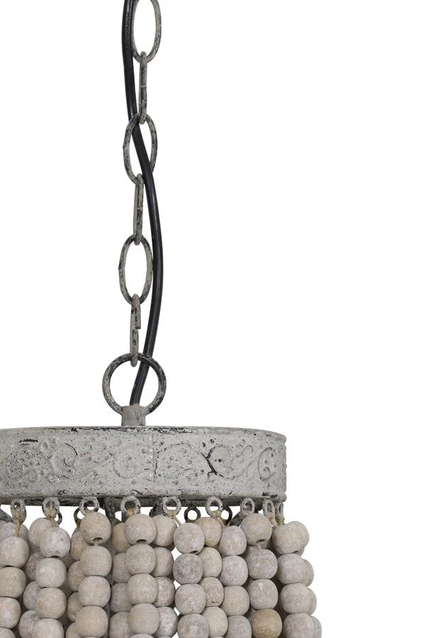 Luna Pendant Ceiling Light - Old White Finish - Image 3