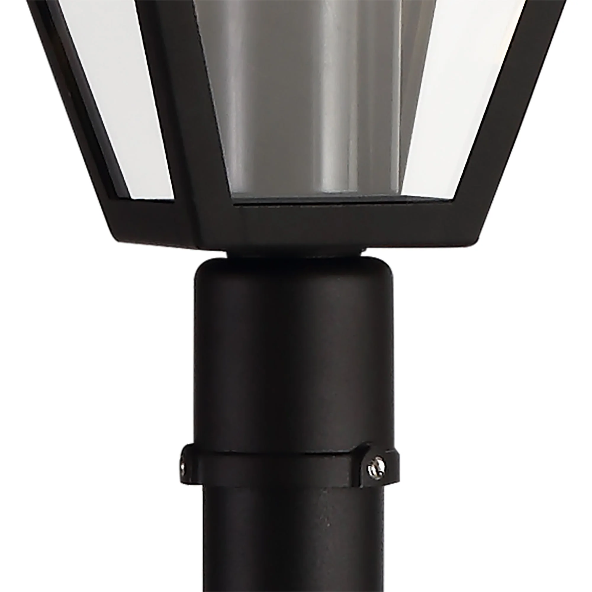 Luqi Tall Post, 1 x E27, IP44, Black/Clear Glass - Image 3