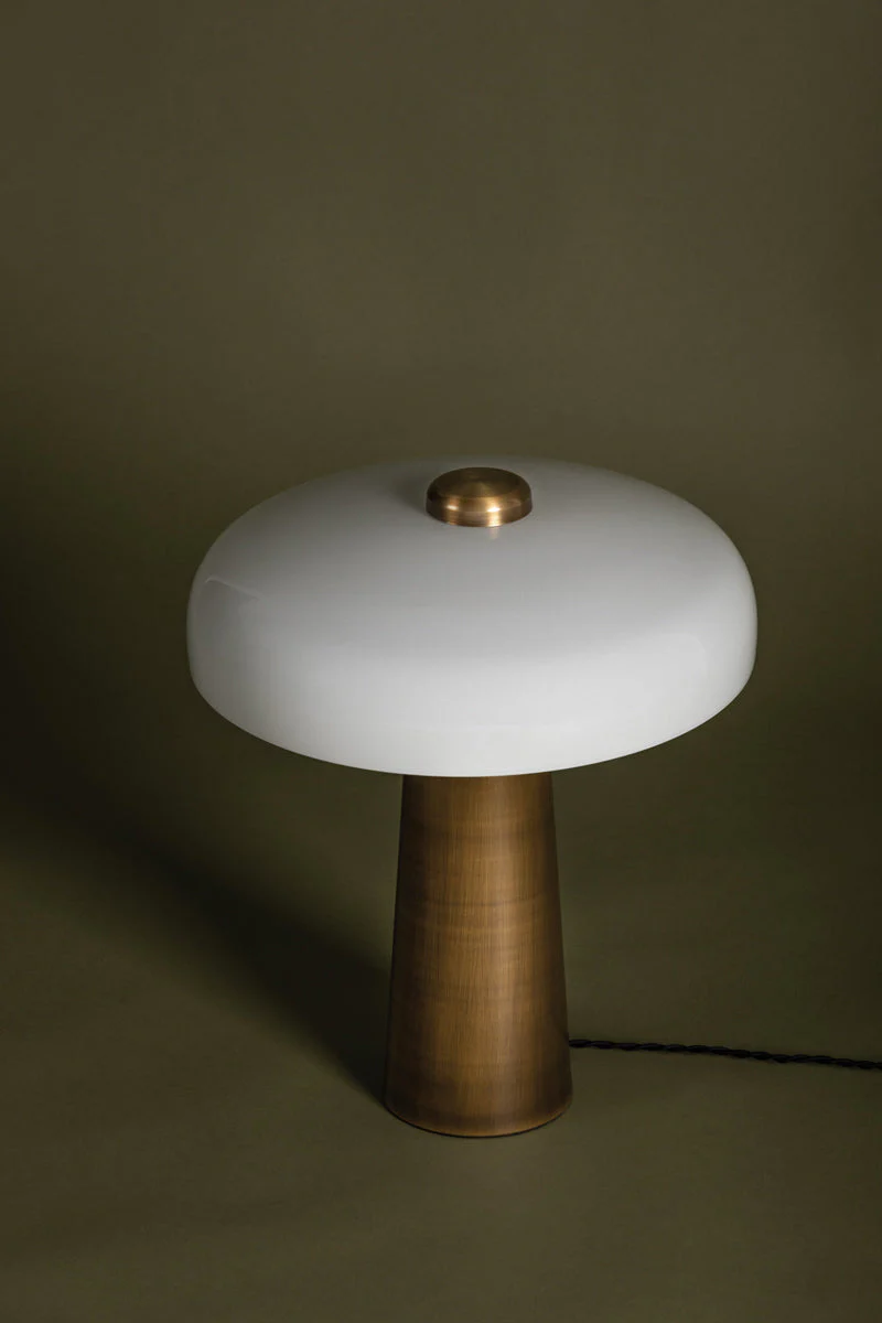 Lush 1Lt Table Lamp - Opal & Brass - Image 3
