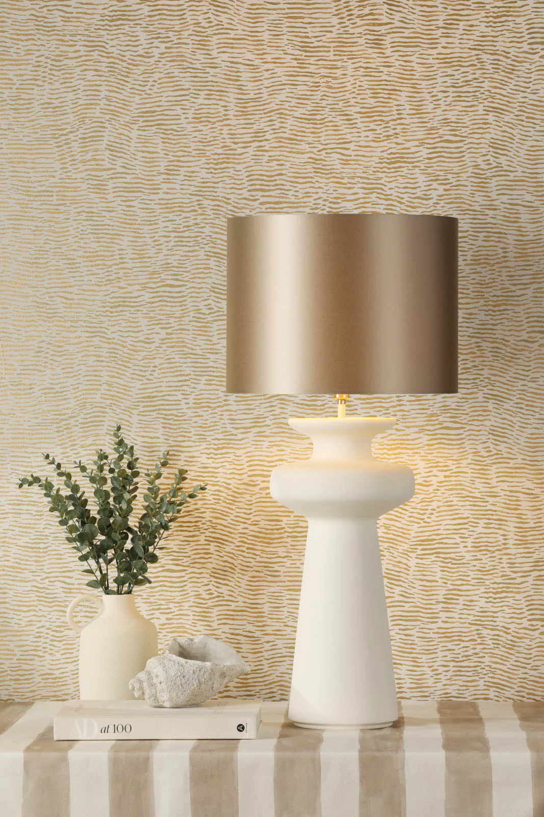 Lustre Table Lamp White Base Only E27 - Image 3