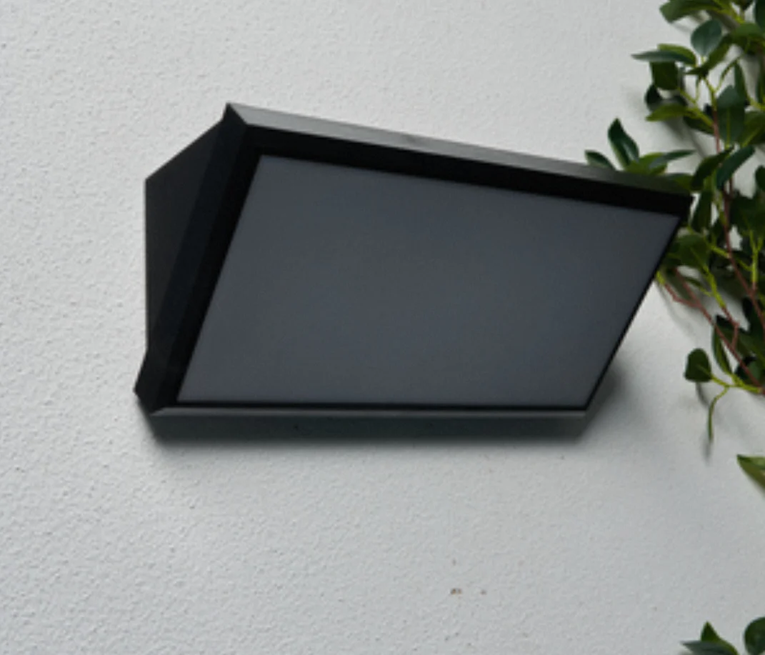 Luton Outdoor LED Wedge Design Wall Light-  Black - Image 2