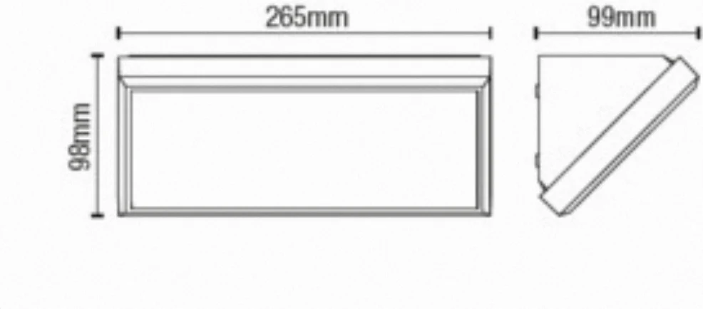 Luton Outdoor LED Wedge Design Wall Light-  Black - Image 4