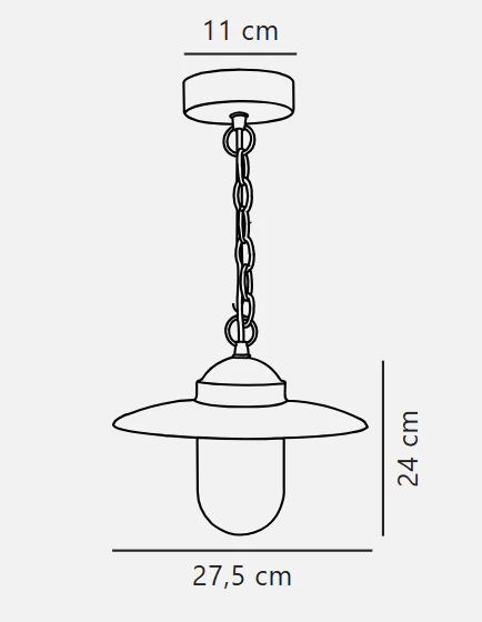 Luxembourg Outdoor Pendant- Rusty Finish - Image 2