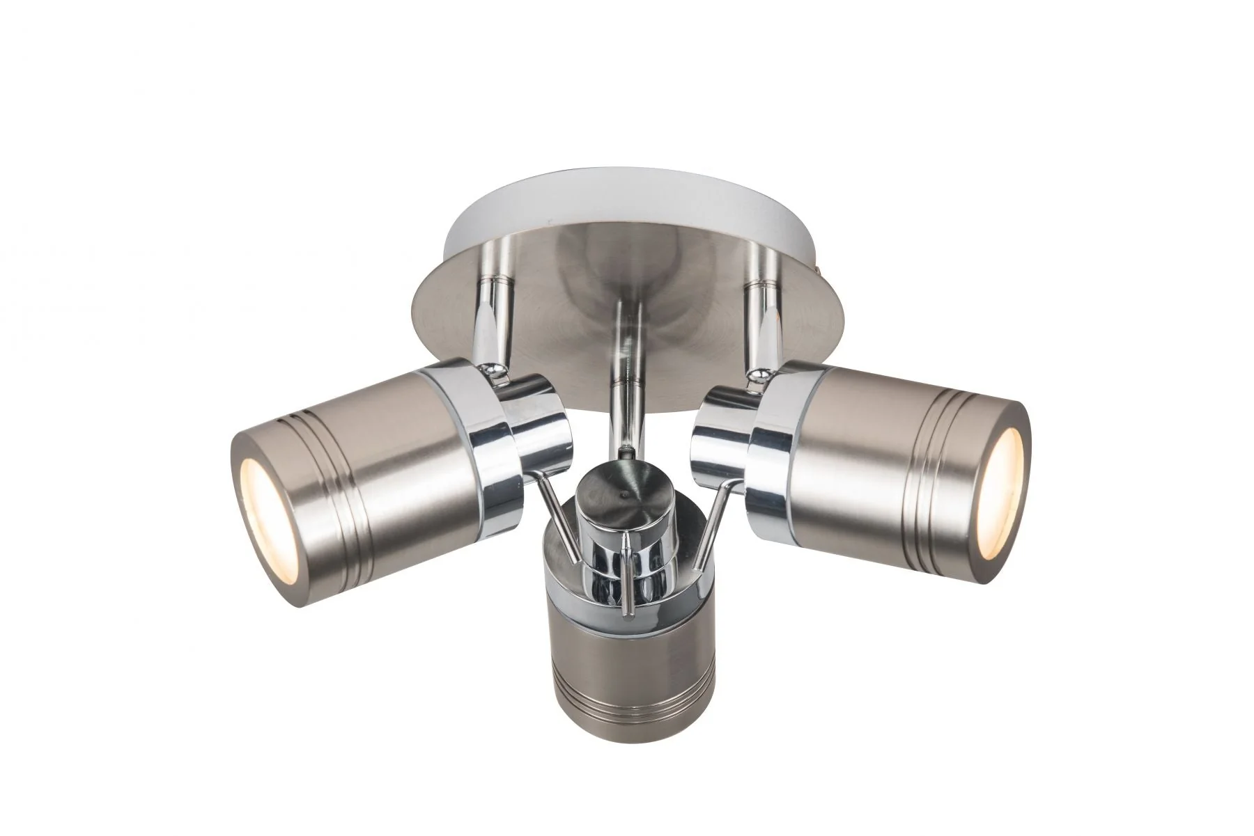 Luxo 3Lt Plate Spotlight - Antique Brass/Satin Chrome - Image 2