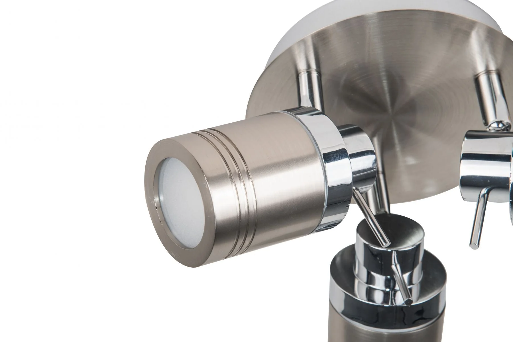 Luxo 3Lt Plate Spotlight - Antique Brass/Satin Chrome - Image 3