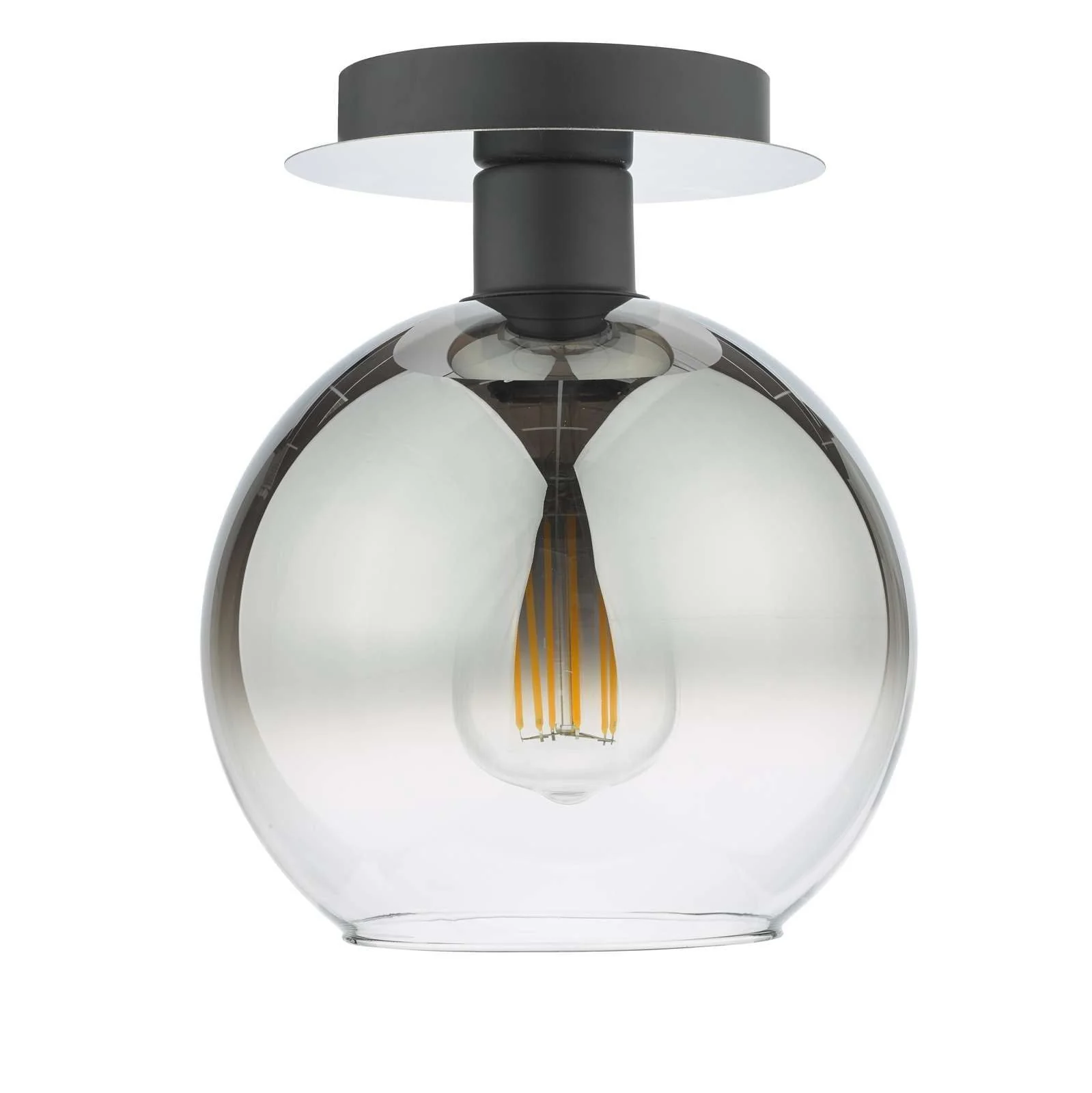Lycia 1/3Lt Light Semi Flush -  Matt Black/Polished Gold Finish - Image 3