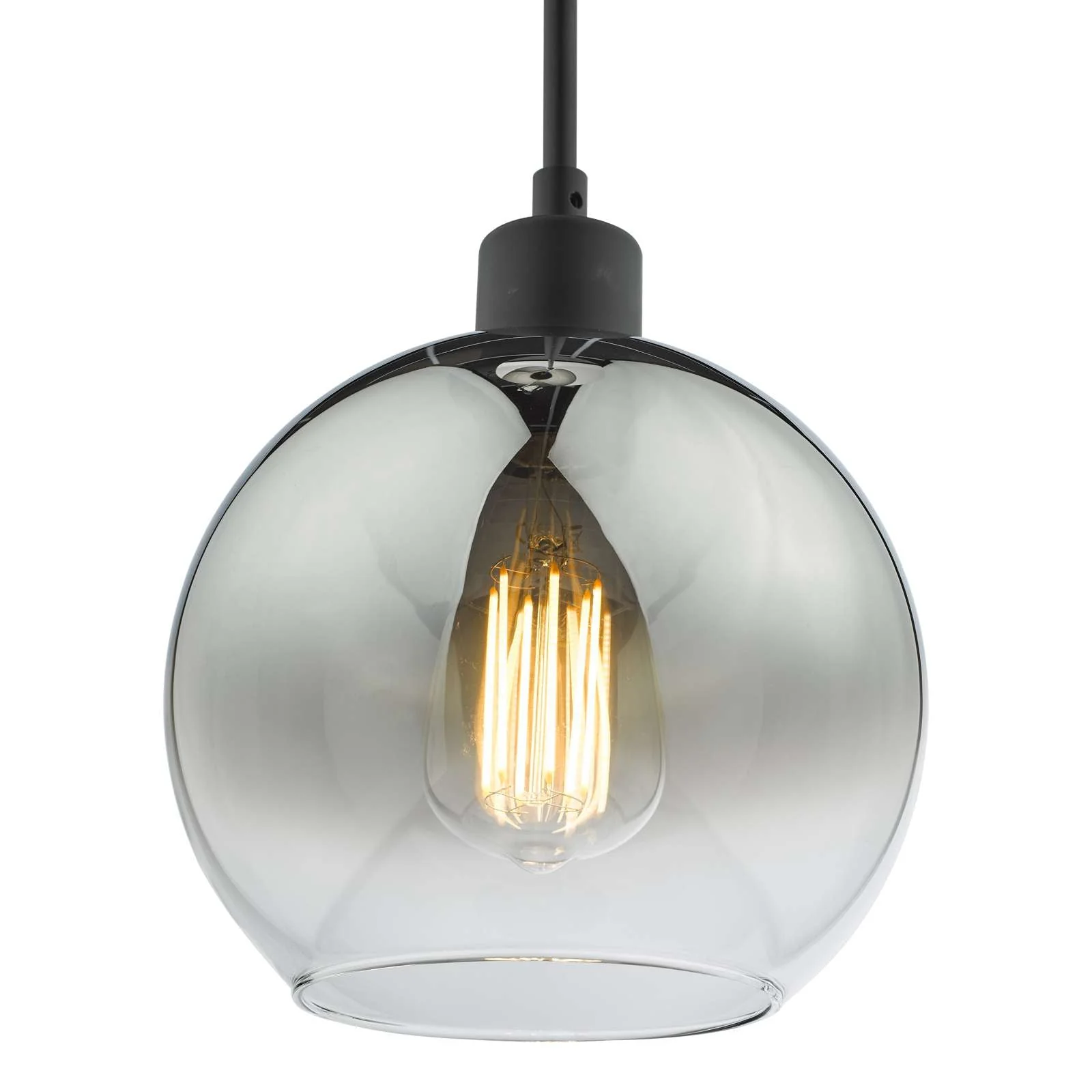 Lycia 1 Light Single Pendant Matt Black/Gold Finish - Image 2