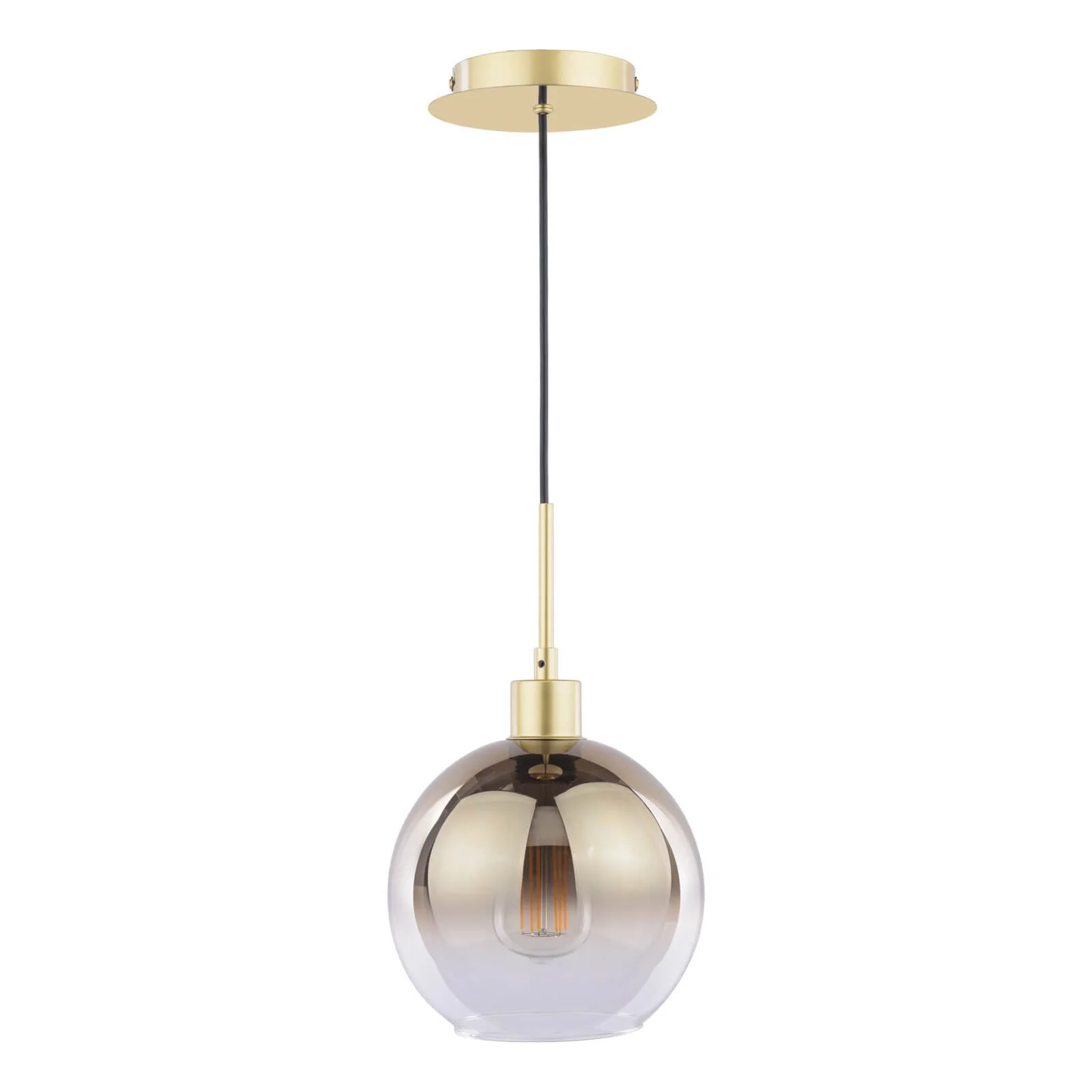 Lycia 1 Light Single Pendant Matt Black/Gold Finish - Image 5